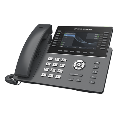 Teléfono IP Carrier-Grade / 14 Líneas SIP / 6 Cuentas / Wi-Fi Dual-Band 802.11ac / Pantalla LCD 5" / Puertos Gigabit / PoE / Audio Full HD Opus