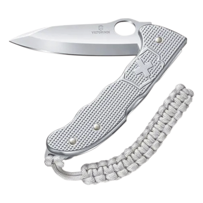 Navaja Multifunción / Acero Inoxidable / Cachas Alox Acanaladas / Hoja Bloqueable / 136 mm / 186 g
