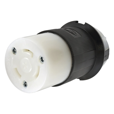 Conector Industrial con Bloqueo de Media Vuelta / 30 A 250 V CA / 2 Polos 3 Hilos / NEMA L6-30R / 0.36-0.93 in (9-24 mm)