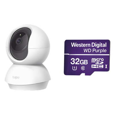 Cámara IP Wi-Fi / 2 Megapixel / Audio Bidireccional / Detección de Movimiento / Micro SD 32 GB / 2.4 GHz