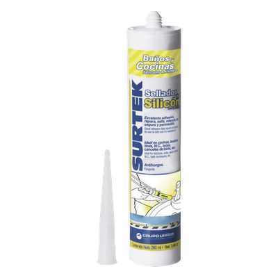 Silicón Sellador / Resistente -40°C a 100°C (-40°F a 212°F) / Antimoho y Antibacterias / Secado 24 Horas / 280 ml / Zonas Húmedas
