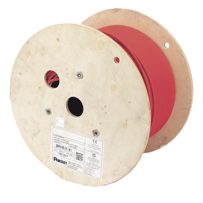 Bobina de Cable UTP / Cat6A / 23 AWG / LSZH / 305 m (1000 pies) / Rojo