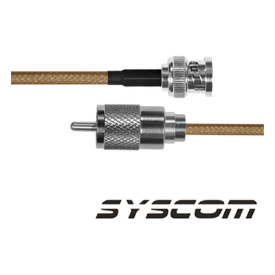 Jumper Coaxial / BNC Macho a UHF Macho / RG142 / 30 cm / 0.98 ft