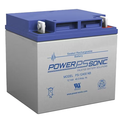 Batería de Respaldo AGM/VRLA / 12V / 40AH / Terminales NB4 / Vida Útil 5 Años / Caja ABS Resistente a Impactos