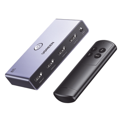 Switch HDMI 2.1 / 3 Entradas 1 Salida / 8K@60Hz 4K@144Hz / HDR Dolby Vision / Carcasa Aluminio / 11.5 ft