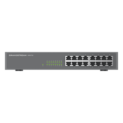 Switch No Administrable / 16 Puertos Gigabit / Capacidad 10 Gbps / 120 x 65 x 24.5 mm / 0.39 x 0.21 x 0.08 ft