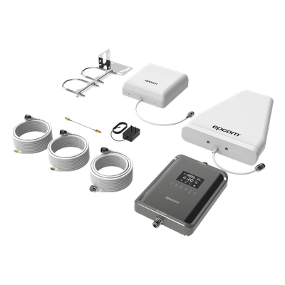 Amplificador Celular Pentabanda / 2G 3G 4G 5G / 700-2600 MHz / 70 dB / 300 m² (3,229 ft²) a 600 m² (6,458 ft²) / VoLTE