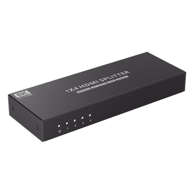 Splitter HDMI / 1 Entrada x 4 Salidas / 8K@60Hz / 4K@120Hz / 48 Gbps / HDR10+ / Dolby Vision / HDCP 2.3