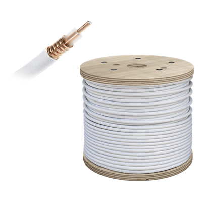 Cable Coaxial Plenum / 1/2 pulgada / 50 Ohm / 152.4 m (500 pies) / Baja pérdida / CMP UL 444