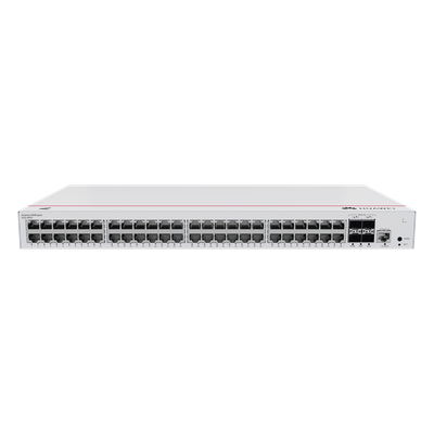 Switch PoE Administrable / 48 Puertos Gigabit / 4 Puertos 10GE SFP+ / PoE Perpetuo 380W / 176 Gbps / Capa 2