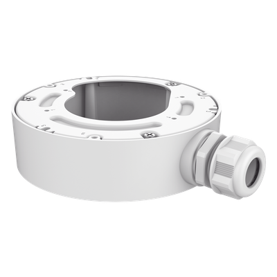 Caja de Conexión para Cámara Fisheye IP / Montaje Vertical en Poste / Acero Inoxidable / Diámetro Ajustable 67-127 mm / Uso Exterior
