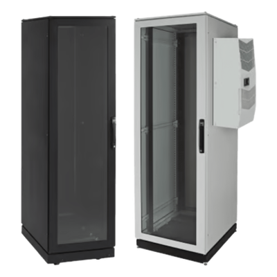 Gabinete de Telecomunicaciones / 42 UR / NEMA 12 / Aire Acondicionado Tipo G52 / 2000 x 600 x 1000 mm / Base Móvil Ruedas