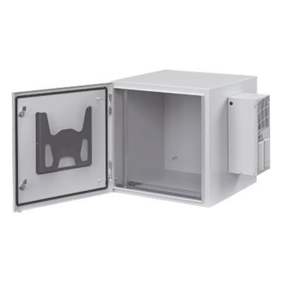 Gabinete Industrial de 19 UR / Acero Calibre 14 / NEMA 4/12 e IP66 / Aire Acondicionado 800 BTU/hr / Montaje en Pared / 36 x 24 x 24 pulgadas