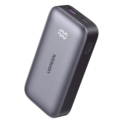 Batería Externa / 30W PD3.0 / 10 000 mAh / 2 Puertos USB-C + USB-A / Carga Bidireccional / Pantalla LED Digital / 180 g