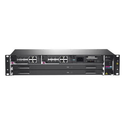 OLT Modular GPON / Conexión hasta 4,096 ONUs / 2 Tarjetas Main / 6 Puertos SFP+ 10G Uplink / 2 Puertos RJ45 1G Uplink / Fuente Redundante AC-DC / Gestión en la Nube / 17.4 x 10.7 x 3.5 pulgadas