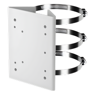 Adaptador de Montaje en Poste / PTZ Serie 35 / Acero / Interior y Exterior / Paso de Cable Interno