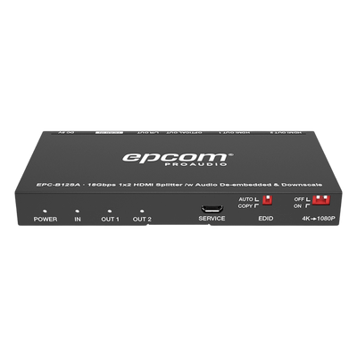 Splitter HDMI / 1x2 Distribución Simultánea / 4K@60Hz 4:4:4 HDR / Extractor de Audio Óptico y Analógico / Down-Scaler 4K a 1080p / 18 Gbps / HDMI 2.0b