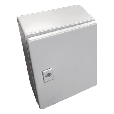Gabinete NEMA 4 / IP66 / 30x30x15 cm / 12x12x6 in / Acero / Platina / UL