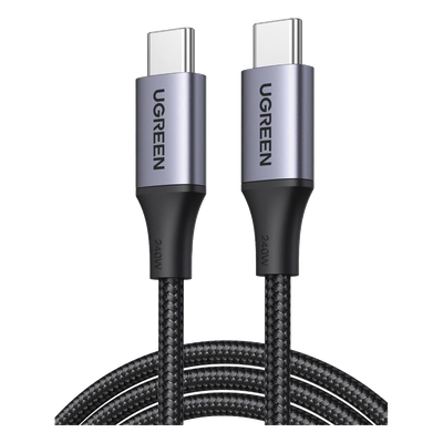 Cable USB-C a USB-C / 2 m (6.6 ft) / Carga 240W / PD3.1 / 480 Mbps / Aluminio / Nylon Trenzado