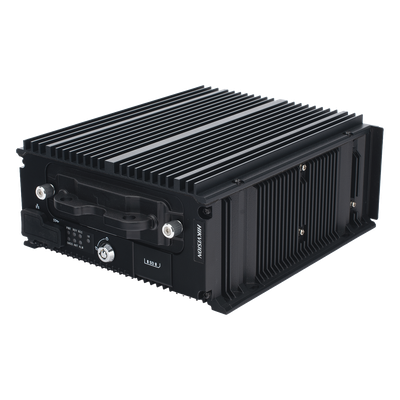 DVR Móvil Híbrido / 12 Canales / 4 TURBO HD + 8 IP PoE / H.265 / 2 Megapixel / 4G / WiFi / GPS+GLONASS / SSD 4 TB / 9-36 VDC / Sin Ventilador