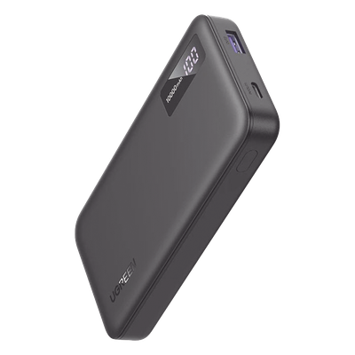 Power Bank / 10000 mAh / Carga Rápida 22.5W / PD 20W / USB-C + USB-A / Pantalla Digital / Ultra Delgado