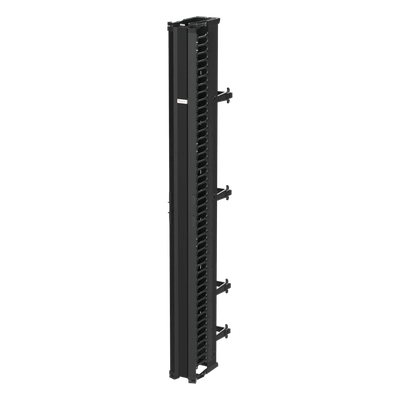 Organizador Vertical de Cables / Doble Cara Frontal y Posterior / 45U / 6 in Ancho / 0.5 ft Ancho / Rack Abierto 2 y 4 Postes / Negro
