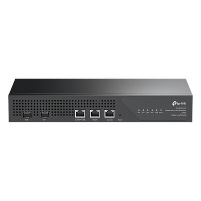 OLT GPON / 1 Puerto PON 2.5G / 128 ONUs / Uplink SFP+ 10G / Uplink RJ45 2.5G PoE / Redundancia DC-PoE / Gestión en la Nube
