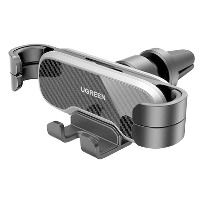 Soporte para Teléfono Automotriz / Rejilla de Ventilación / Rotación 360° / Tecnología Gravity Drive / 5 Puntos de Sujeción / Ancho 65-80 mm