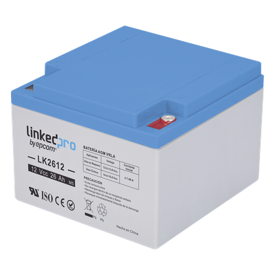 Batería de Respaldo AGM / 12 V / 26 Ah / Vida Útil 5 Años / Terminales M5 / Certificación UL