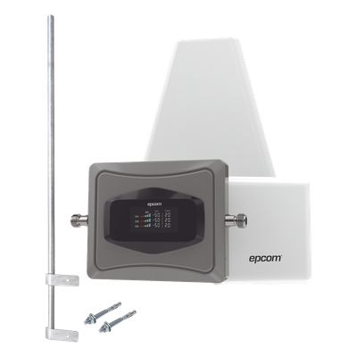 Amplificador Celular 4G / Triple Banda 850/1900/2100 MHz / Ganancia 68 dB / Cobertura 600 m² / Multicompañía