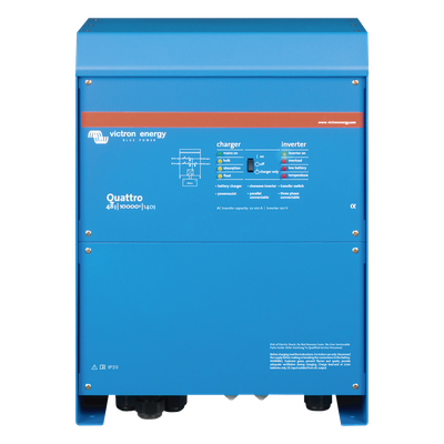 Inversor Cargador de Onda Pura / Entrada 48 Vcc / Salida 8000 W 120 Vca 60 Hz / Conmutación Automática Dual / Potencia Pico 20000 W / Paralelo hasta 96 kW