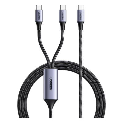 Cable USB-C a Y / 100W / PD3.0 / QC4.0 / 1.5 m (4.9 ft) / Nylon Trenzado / Aluminio