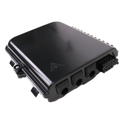 Caja de Empalme FTTx / 24 Fusiones / Splitter 1x8 SC/APC / 8 Acopladores SC/APC / IP65 / 3 Entradas Ø 6-12 mm