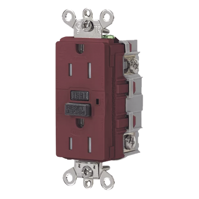 Receptáculo GFCI de Auto-verificación / 15 A / 125 V / 2 Polos / Resistente a Manipulaciones e Intemperie / NEMA 5-15R / Grado Industrial / 4.06 in