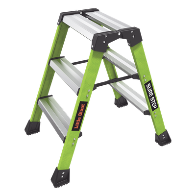 Taburete de Fibra de Vidrio / 2 Peldaños / Capacidad 170 kg (375 lbs) / Clasificación IAA / Plataforma 19x36 cm
