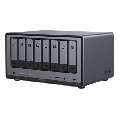 NAS Profesional / 8 Bahías SATA + 2 M.2 NVMe / Intel Core i5-1235U 10 Núcleos / 2 Puertos 10GbE / Thunderbolt 4 40 Gbps / HDMI 8K / DDR5 64 GB / PCIe 4.0 x4