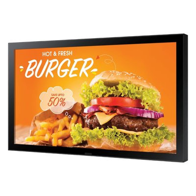 Pantalla LED Profesional para Exterior / 24" Full HD / Brillo 1500 nits / IP66 / Operación 24/7 / HDMI y LAN / VESA 1200x400 mm