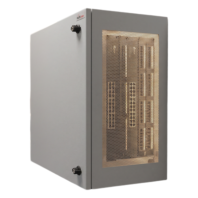 Gabinete de Pared 12U / Acero 1.9 mm / Puerta L 120° / Rack 19" / RAL 7035 / 1219 x 610 x 313 mm