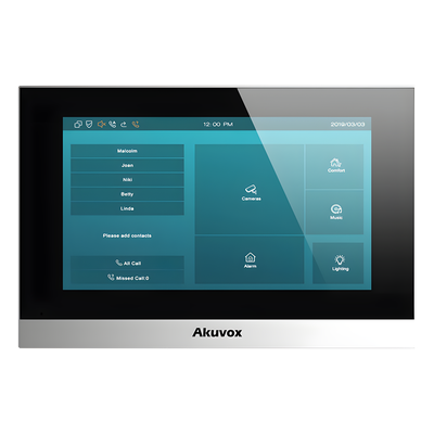 Monitor IP Touch / Pantalla 7" / SIP / PoE / Wi-Fi 2.4GHz / VAD con Cancelación de Eco