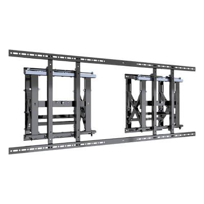 Soporte Modular para Pantallas / Altura Ajustable 200 a 1600 mm (7.9 a 63.0 in) / Ancho 600 mm (23.6 in) / Profundidad Ajustable 134 a 300 mm (5.3 a 11.8 in) / Montaje Horizontal y Vertical / Acero 10.2 mm