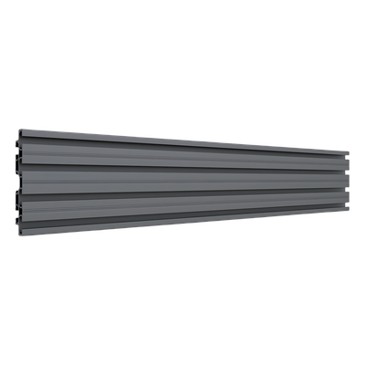 Riel de Aluminio para Videowall / Longitud 1000 mm (3.3 ft) / Altura 120 mm / Ancho 21 mm / Diseño Modular Extensible / Compatible Tornillos M8