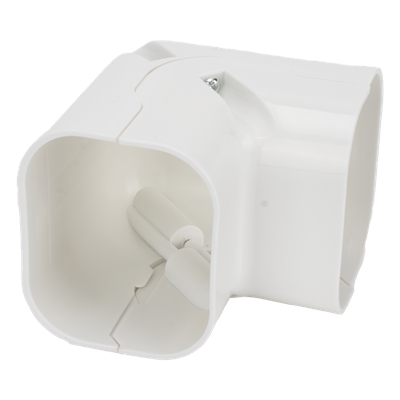 Codo Vertical para Aire Acondicionado / 4 Canales / 11 Piezas / PVC Rígido / -20°C a 75°C / 3.28 ft