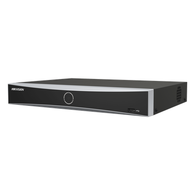 NVR IP / 32 Canales / 12 Megapixel (4K) / AcuSense con IA / Reconocimiento Facial / 2 Bahías HDD hasta 16 TB / HDMI 4K / Sin PoE
