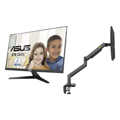 Kit de Montaje Articulado / Monitor 27" Full HD / 75 Hz / 250 cd/m² / VESA 75x75-100x100 / Carga 15 kg / Altura 320 mm / 1.05 ft