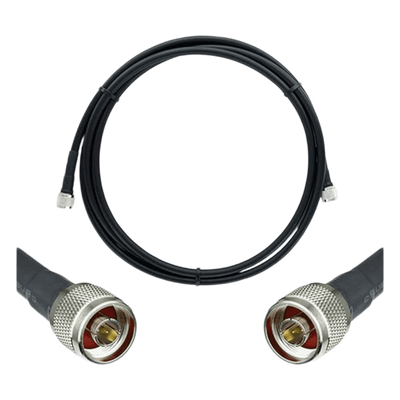 Jumper Coaxial de 50 Ohm con Cable Wilson-400 | Conector N Macho en los Extremos | 9.14 Metros (30 Pies) de Longitud.