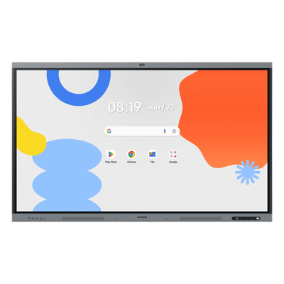 Pantalla Interactiva / 75" 4K UHD / Android 15 EDLA / Octa-Core / 48MP Cámara / 8 Micrófonos 10 m (32.8 ft) / 50 Puntos Touch IR / Wi-Fi 6 / 16GB RAM / 128GB Storage
