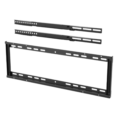 Soporte de Pared para Pantalla / 65-75-86 Pulgadas / Estructura Metálica 22 mm / Ajuste Preciso Múltiples Perforaciones / Diseño Compacto 730 x 250 mm