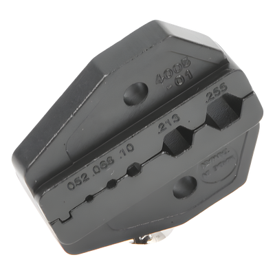 Mordaza para Plegar Conectores de Anillo / 5 Cavidades Intercambiables / Cables RG-58/U, RG-59/U, RG-142/U, RG-8/X / 0.052" a 0.255"