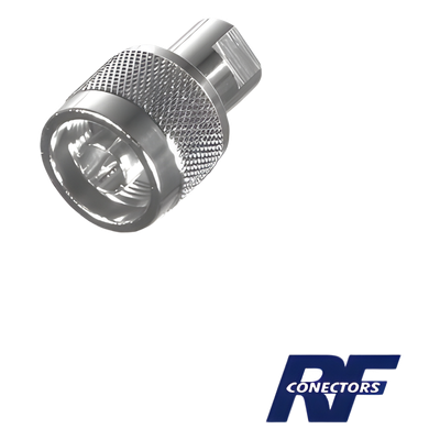 Adaptador en Línea / FME Macho a N Macho / Cuerpo Bronce Niquelado / Contacto Oro / Aislante Teflón