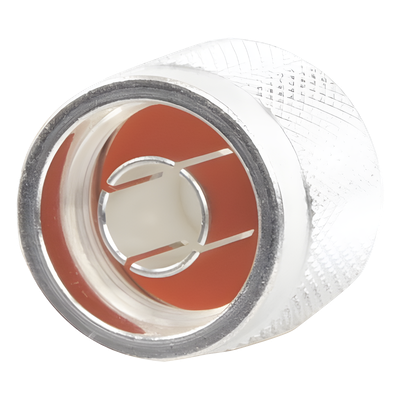 Conector Coaxial N Macho / Anillo Plegable / Bronce Plateado / Contacto Oro / Teflón / RG-8/X, LMR-240, Belden 9258